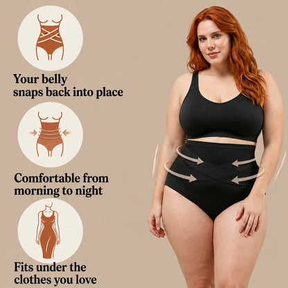 High-Waisted Postpartum Shaping Brief — 360° Compression